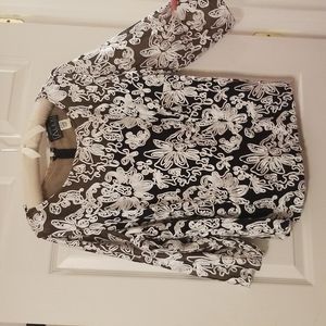 Alex womans evenings dressy lined applique blouse